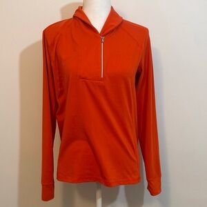 Polo Golf Ralph Lauren Orange Quarter Zip Performance Pullover Women’s Medium